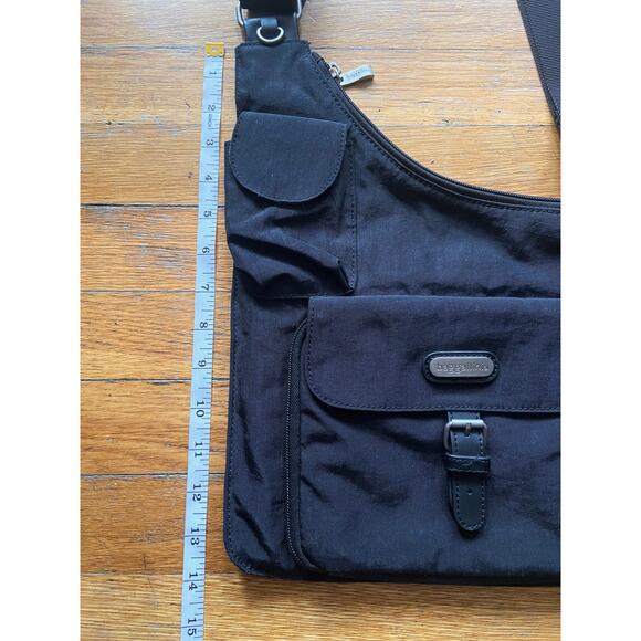 BAGGALLINI Black Slim Nylon Crossbody Bag - Picture 12 of 15
